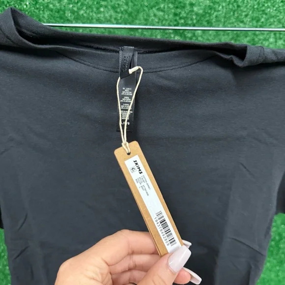 Skims cotton jersey Classic Black T-Shirt - Picture 3 of 4